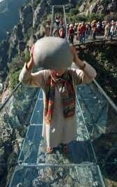 Woman Drops A Rock on A Glass Bridge Everyone Falls | TikTok
