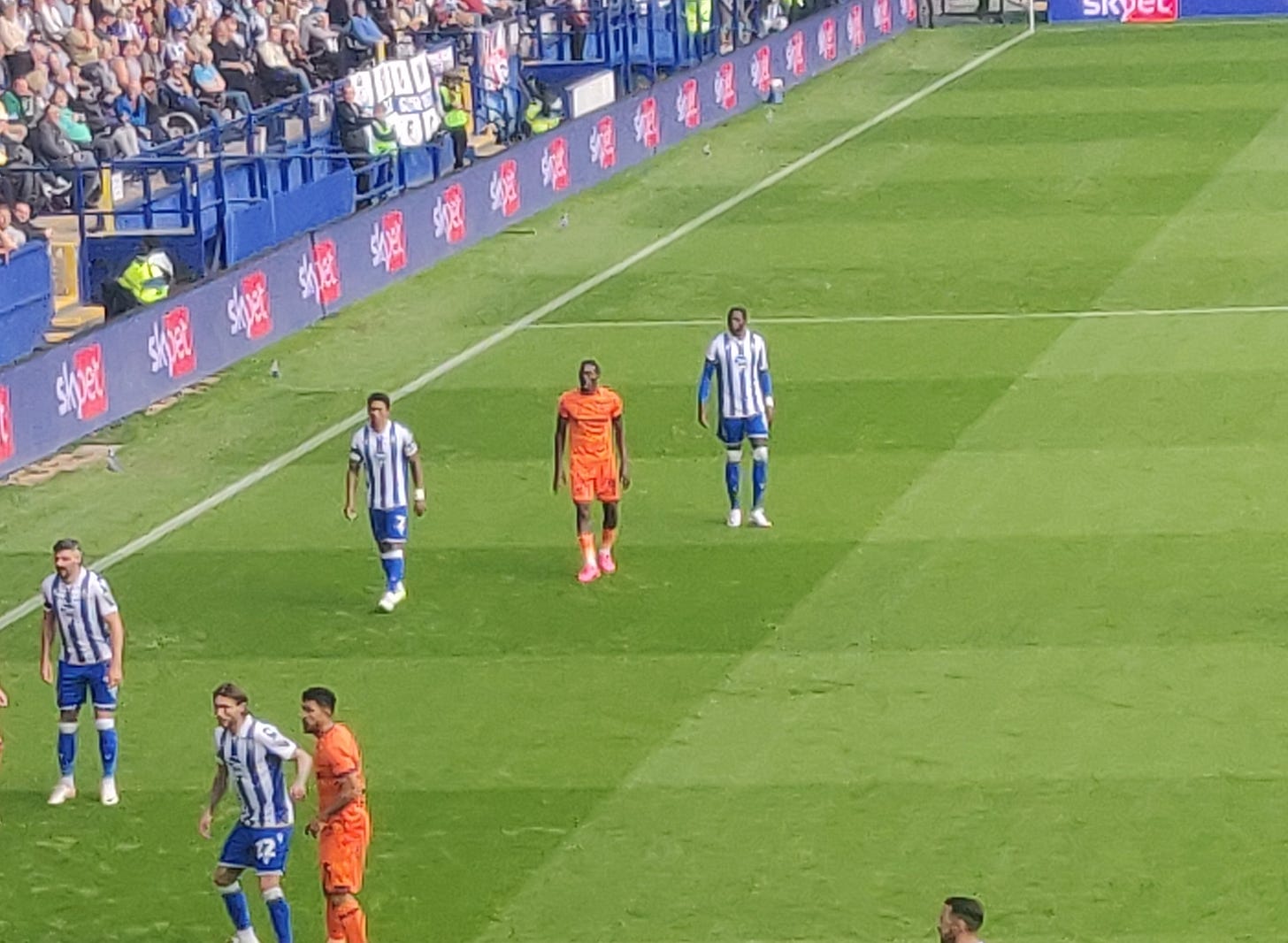 Freddie Ladapo awaits a throw-in at Hillsborough