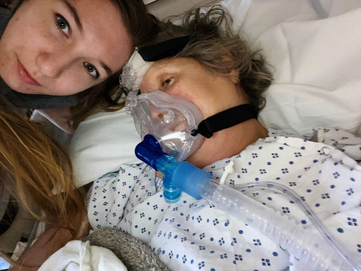 Kathleen Davies in Hospital