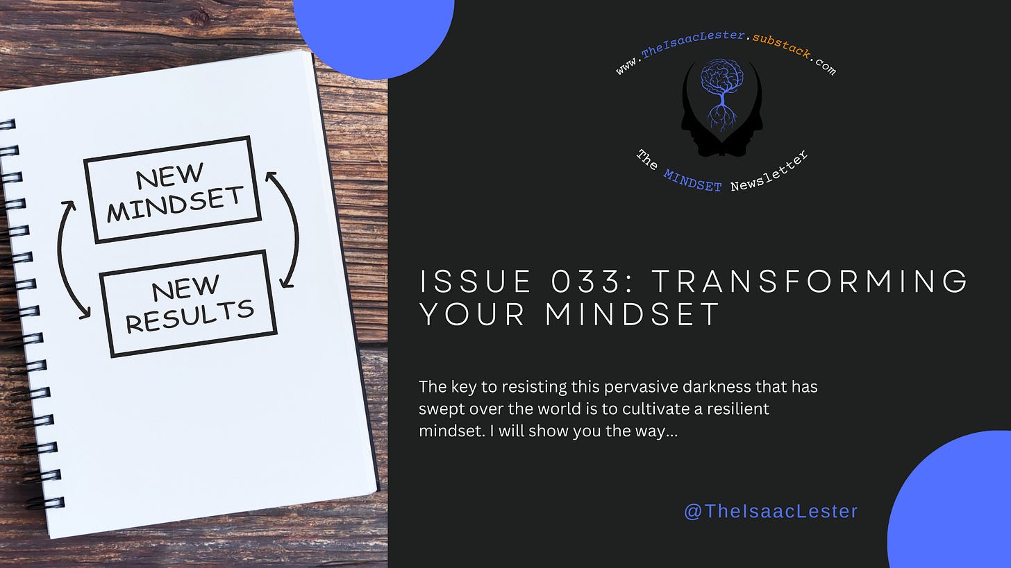 MINDSET Daily Issue 033 | Transforming Your Mindset MINDSET Daily Issue 033 | Transforming Your Mindset