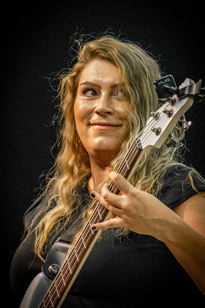 Sam Navarro performs with Brass Skulls, September 2023