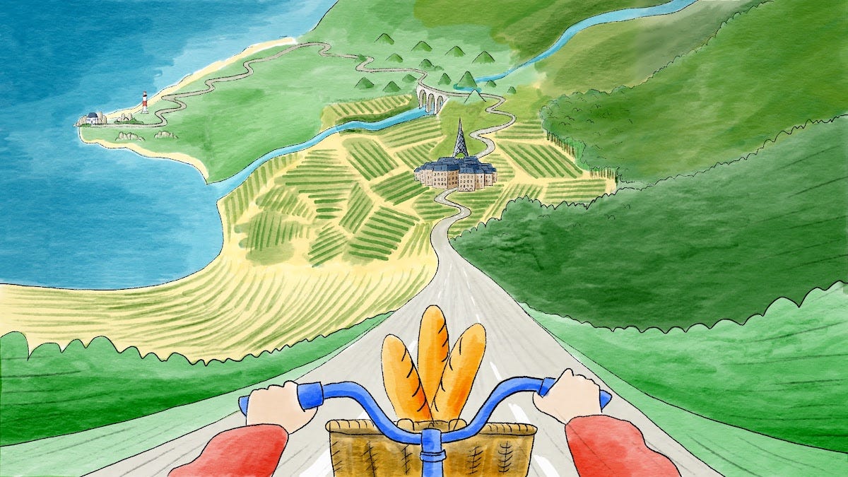Illustration du jeu baguette et bicyclette