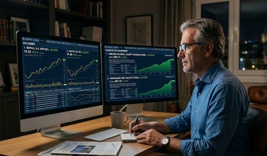 Inversor estudiando el préstamo de acciones