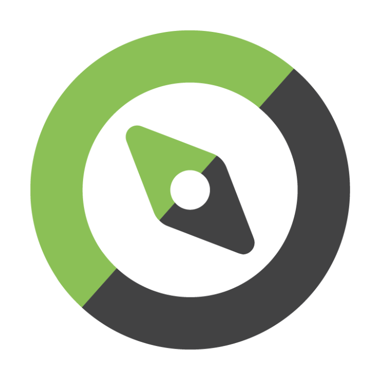 The tabifolk compass logo in green and grey.