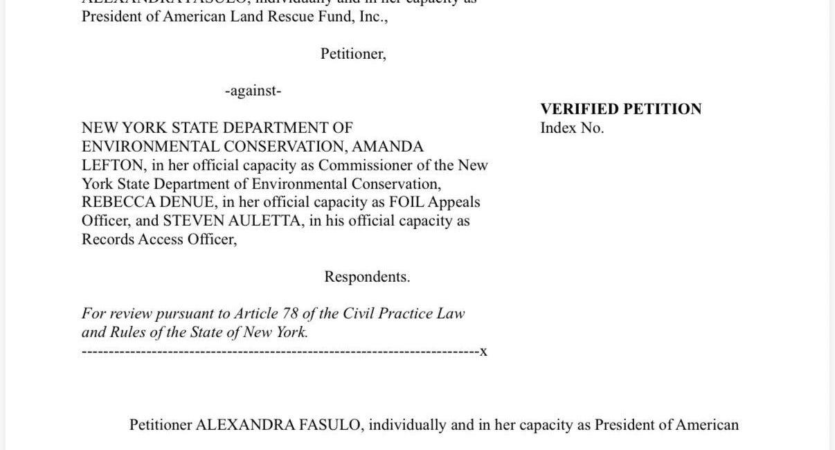 We're suing (again): lawsuit filed against the NY Dept. of Environmental Conservation over social media censorship