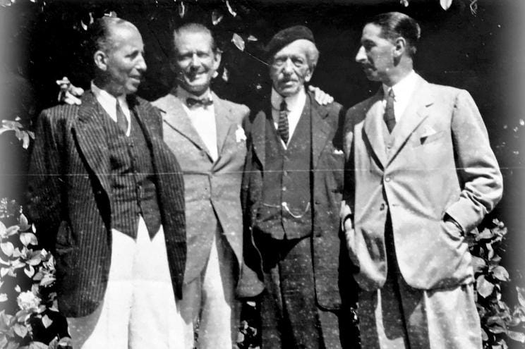 The three Cartier brothers Pierre (far left), Louis (second from left) and Jacques (far right) inherited a small jewelry store in Paris from their father, Alfred (second from right). They divvied up Europe, the US and the UK when they were kids, and later built the brand into a world-renowned empire. The three Cartier brothers Pierre (far left), Louis (second from left) and Jacques (far right) inherited a small jewelry store in Paris from their father, Alfred (second from right). They divvied up Europe, the US and the UK when they were kids, and later built the brand into a world-renowned empire.