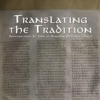 Translating the Tradition