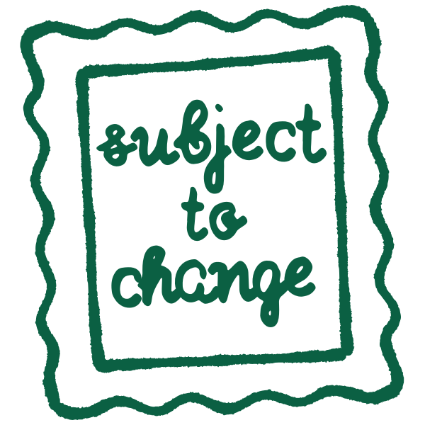 Artwork for subject to change