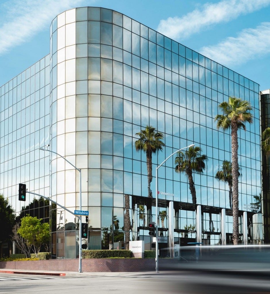 architectural photography of glass building
