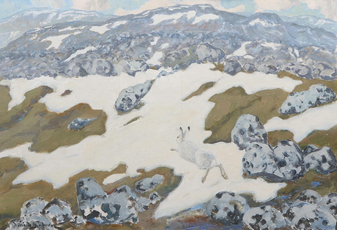 WILLIAM GISLANDER. Oljemålning på duk, uppfodrad på pannå. "Motiv från Färöarna 1924". Signerad.