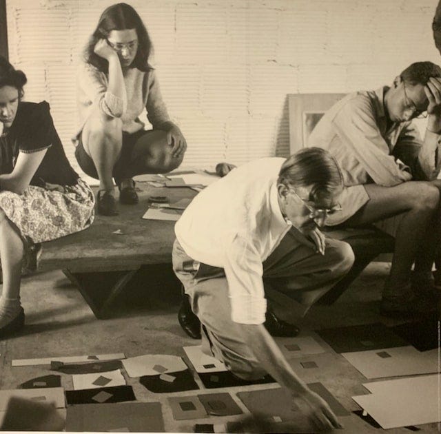 Josef Albers al lavoro coi suoi studenti