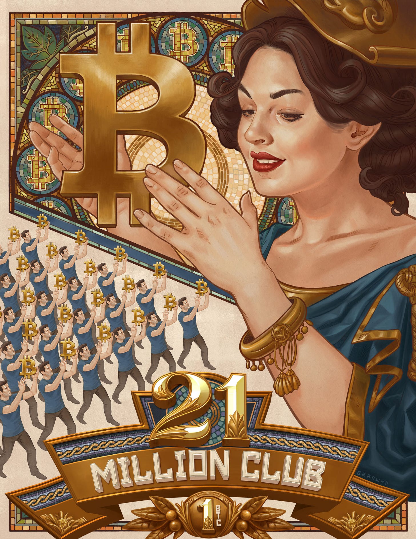 21 Million Bitcoin Club – Cryptoart