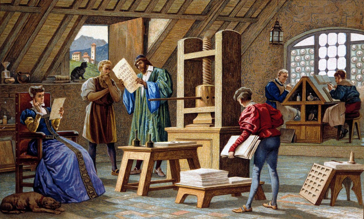 Johannes Gensfleisch Gutenberg, Inventor of the Printing Press, unknown engraver, 19th century
