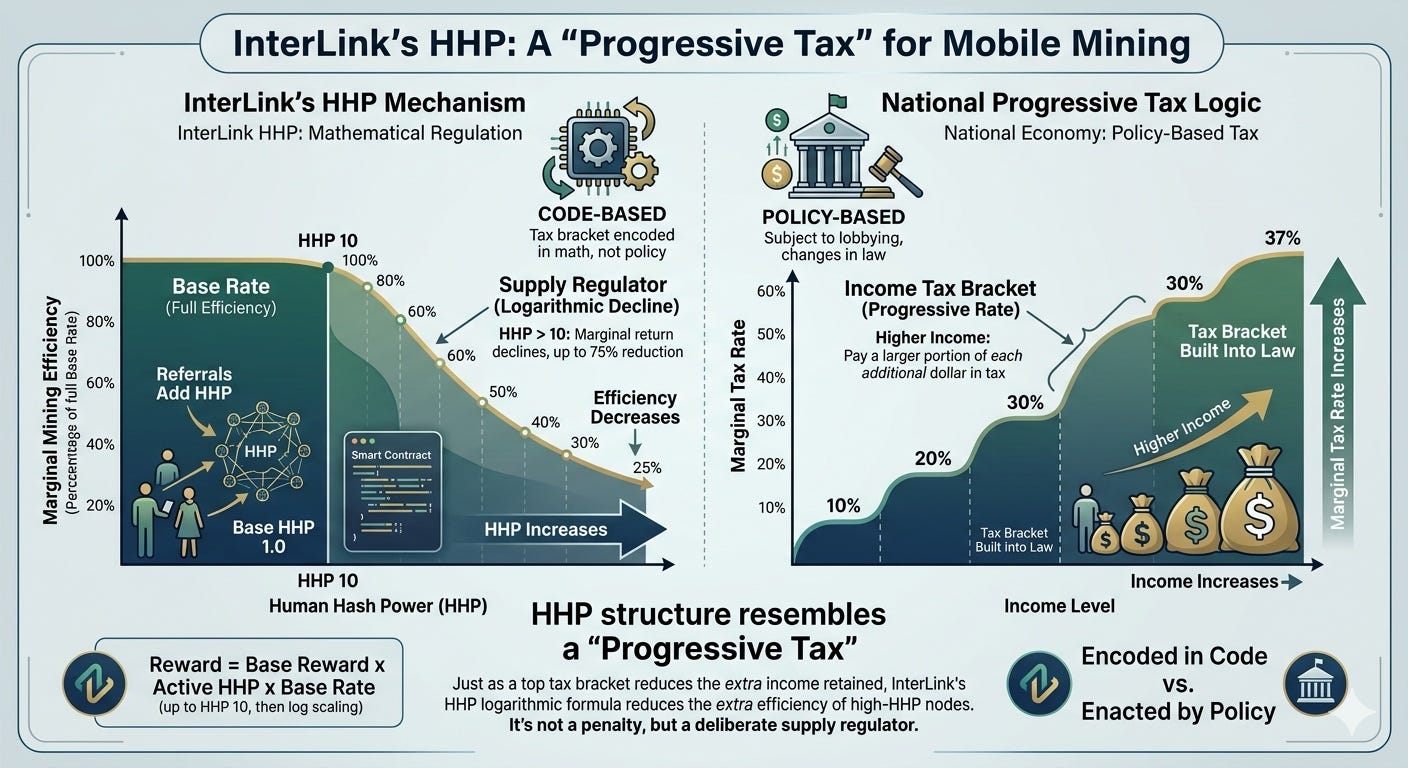 The structure is identical: Higher accumulation → lower marginal return. The structure is identical: Higher accumulation → lower marginal return.