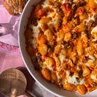 30 minute rosé Boursin gnocchi with crispy pork