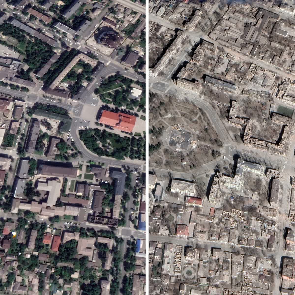 Mariupol before and after: updated Google maps reveal destruction in Ukraine city | Ukraine | The Guardian