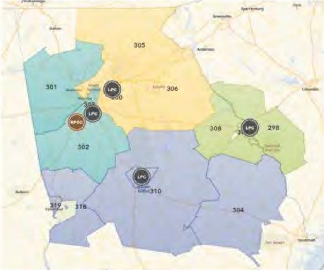 Distrubtion Atlanta Map A Brief Primer on the United States Postal Service's Distribution Network