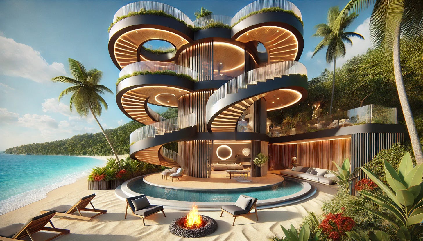 Spiral-shaped house