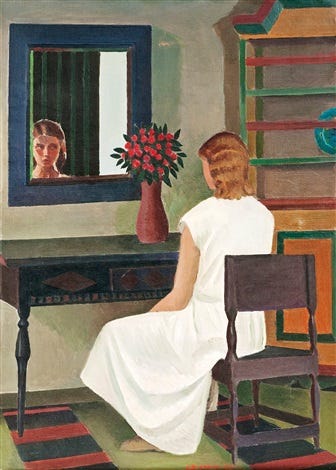 A girl in front of her mirror by Veikko Vionoja on artnet