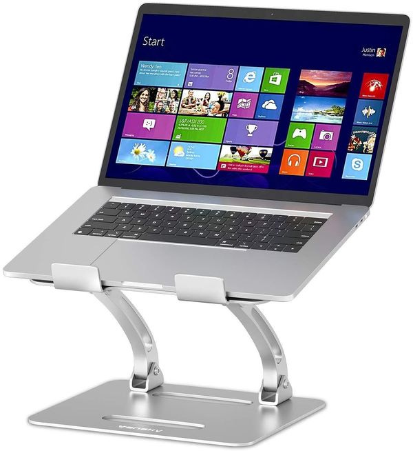 This laptop stand is surprisingly sturdy given the price, and it solves a real problem for desk-bound laptop users. This laptop stand is surprisingly sturdy given the price, and it solves a real problem for desk-bound laptop users.