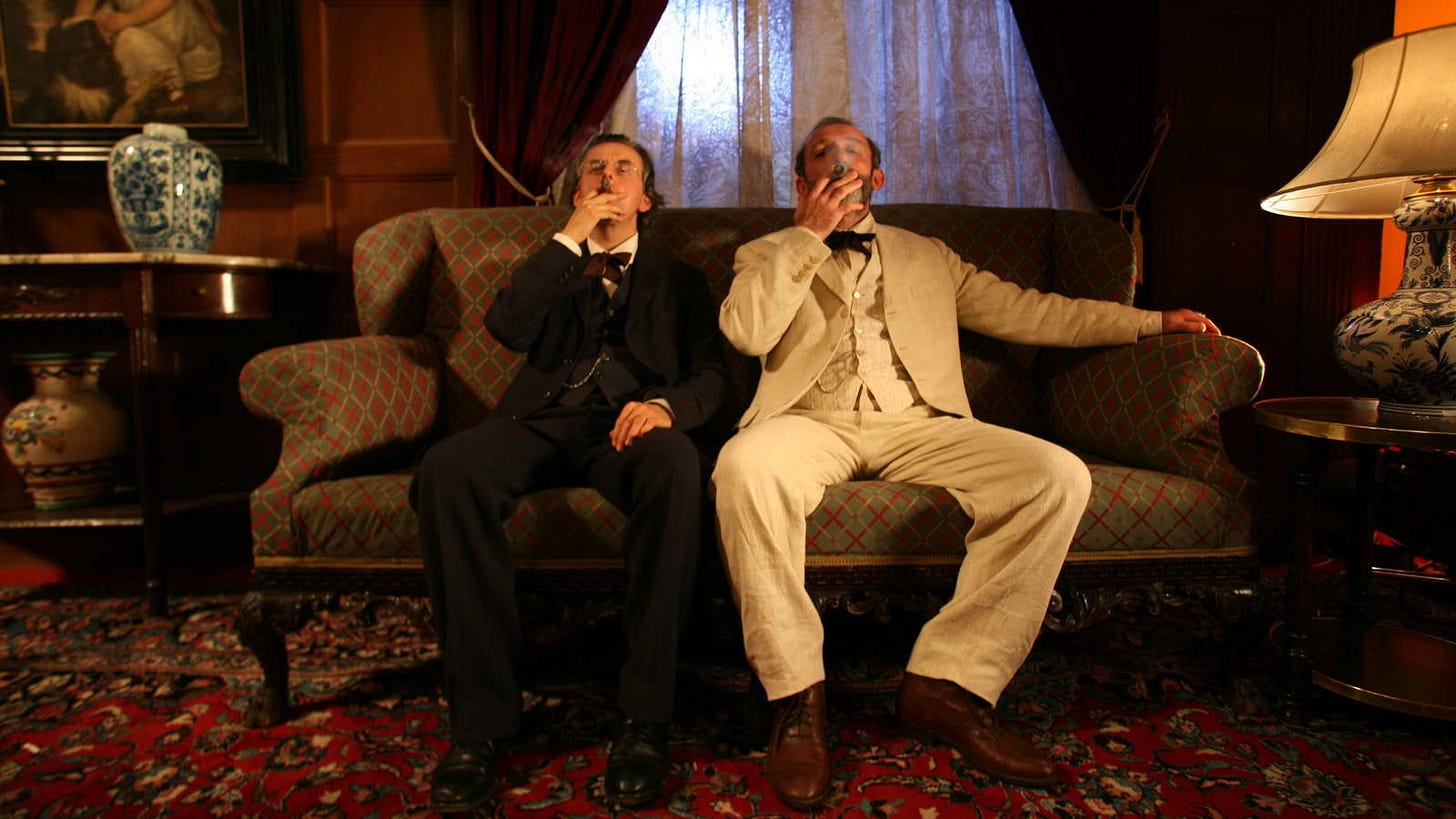 Johannes Silberschneider and Karl Markovics as Mahler and Freud in the 2012 film Mahler on the Couch