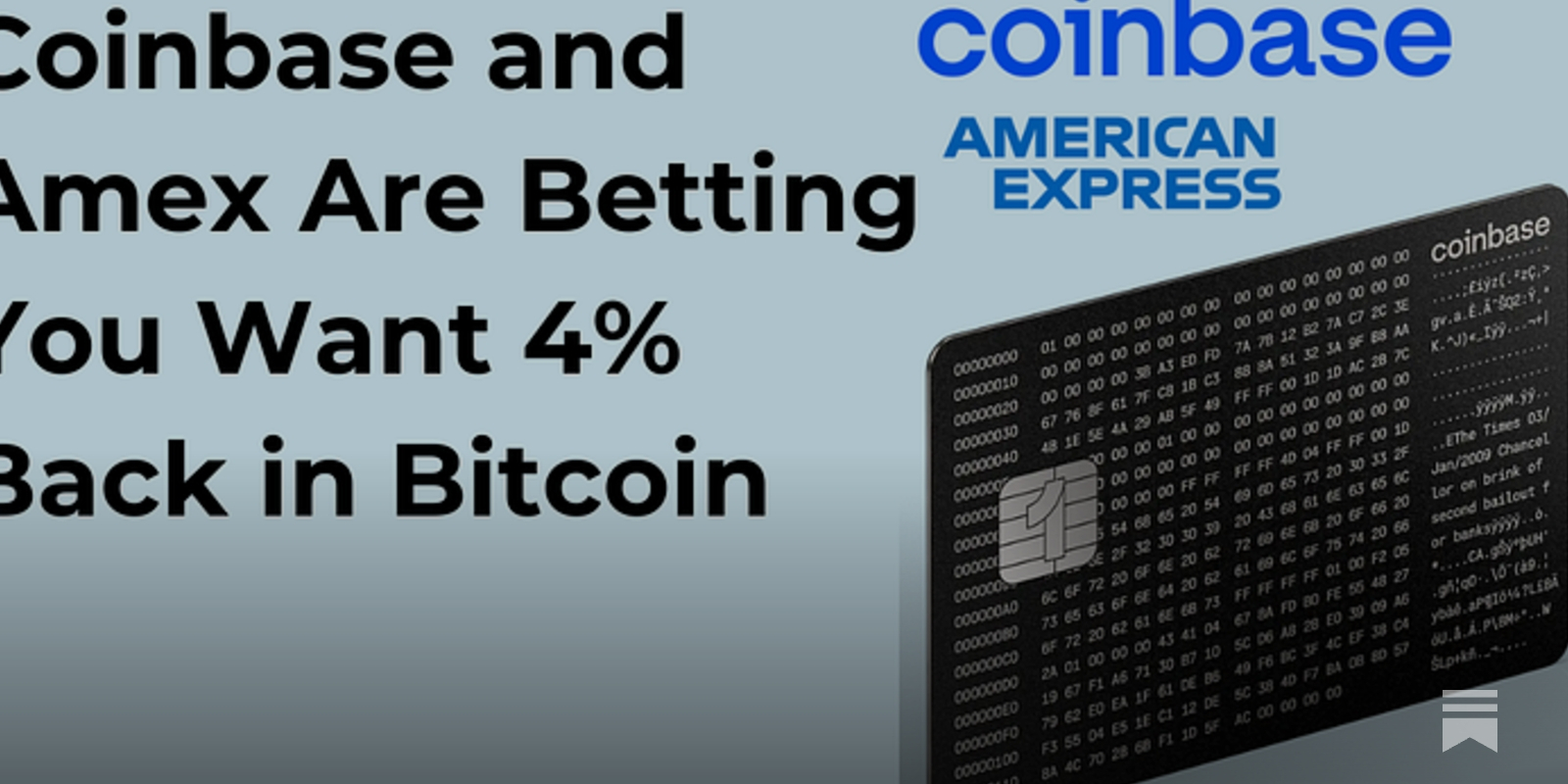 Coinbase and Amex Are Betting You Want 4% Back in Bitcoin
