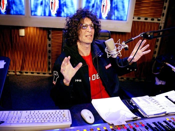 Radio talk show host Howard Stern debuts his show on Sirius Satellite Radio January 09, 2006 at the network's studios at Rockefeller Center in New York City. Radio talk show host Howard Stern debuts his show on Sirius Satellite Radio January 09, 2006 at the network's studios at Rockefeller Center in New York City.