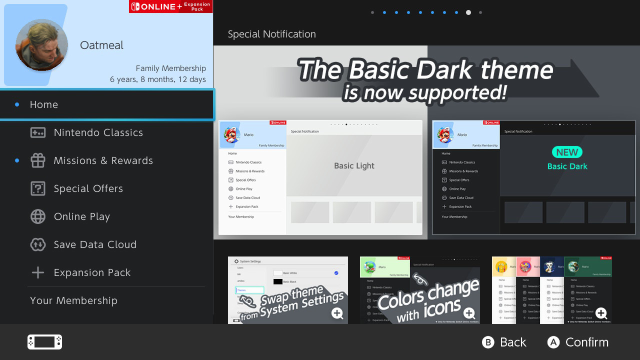 Nintendo Switch Basic Black theme