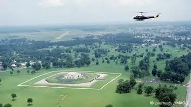 A helicopter flies over the US Gold Bullion Depository at Fort Knox, Kentucky, USA A helicopter flies over the US Gold Bullion Depository at Fort Knox, Kentucky, USA
