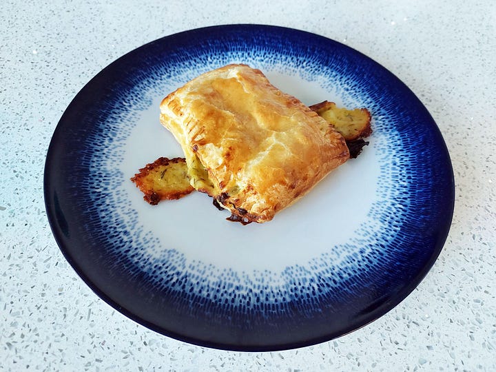 Cheese and leek pasties