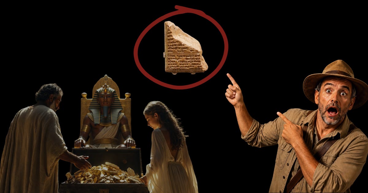 Cheated by Pharaoh, in Writing, on Clay Cheated by Pharaoh, in Writing, on Clay
