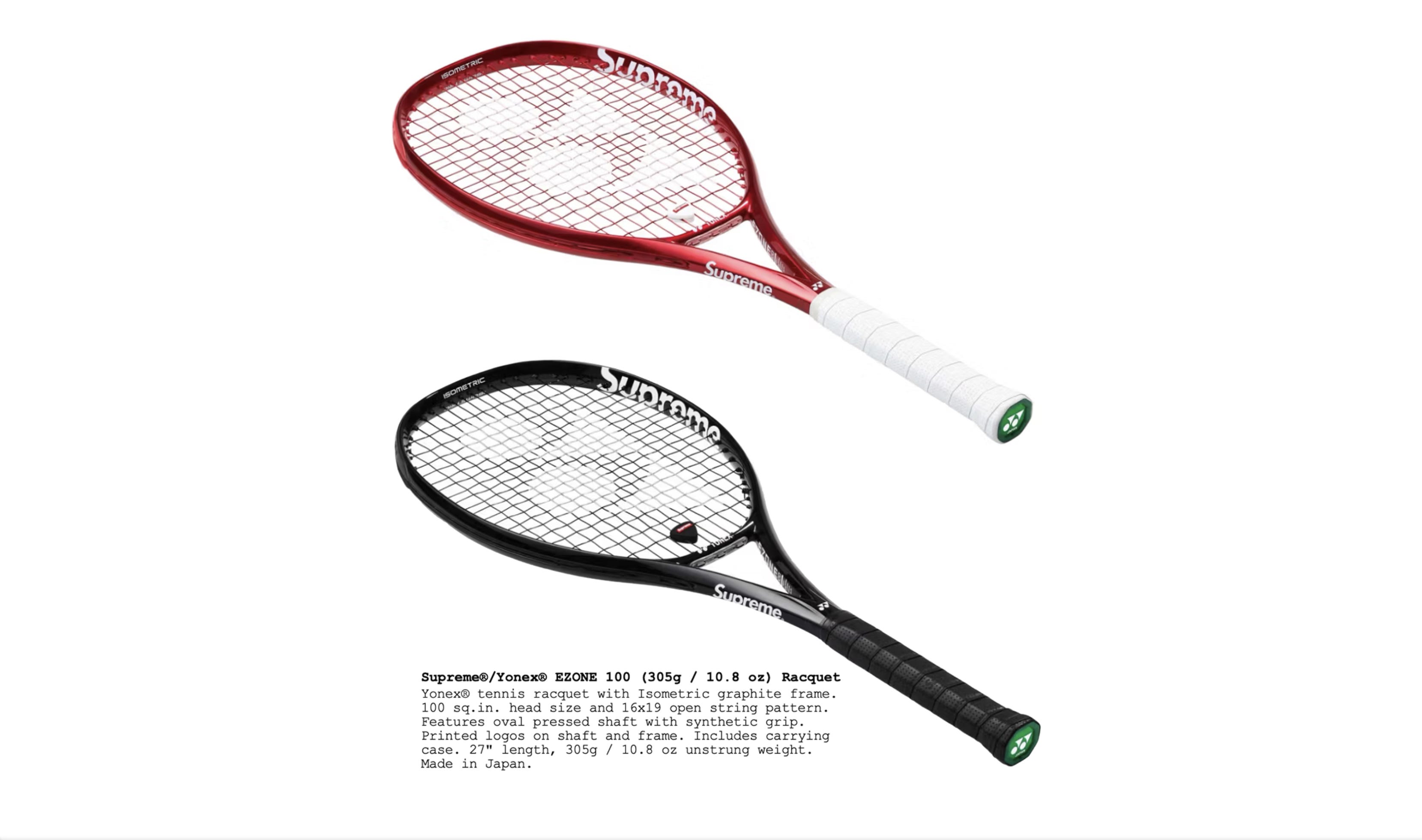 Supreme x Yonex EZONE 100L Racquet サイズ2 Supreme-Yonex-EZONE-100L-305g-