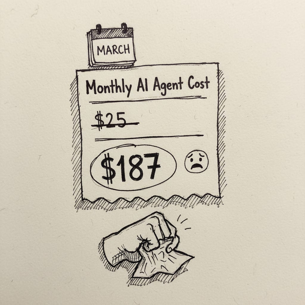 OpenClaw monthly cost: $25 to $187 after Anthropic's subscription change