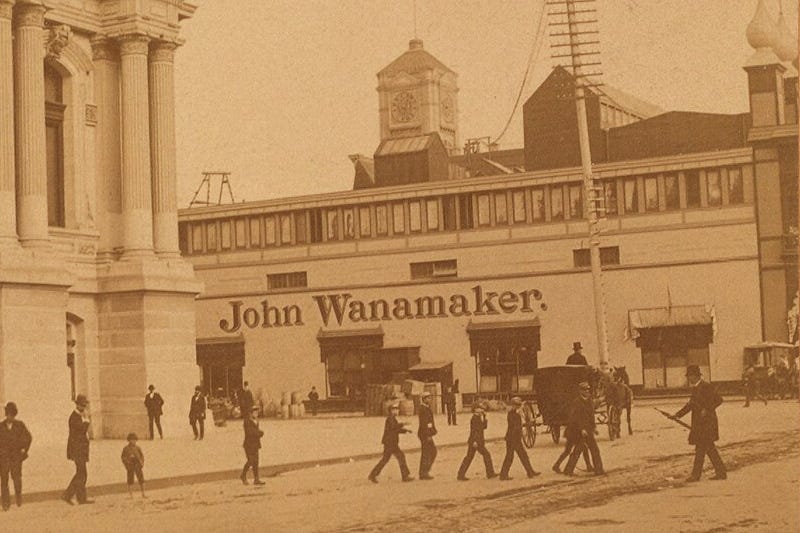A period picture of John Wanamaker's Grand Depot