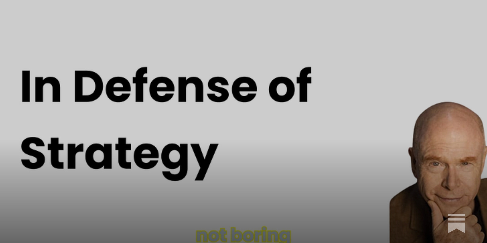 Comments - In Defense of Strategy