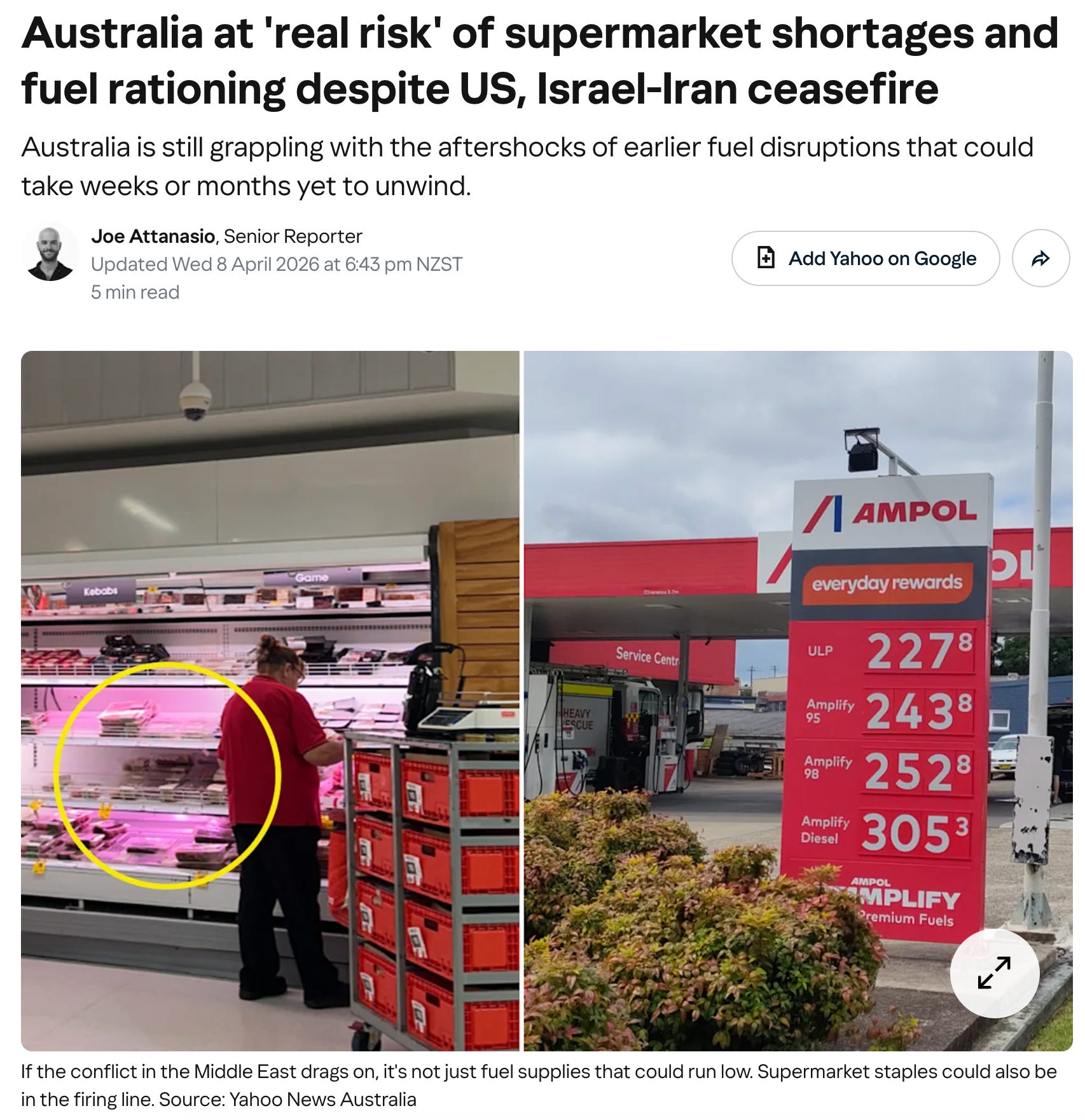 Food rationing: the only difference between Australia and NZ is that ...