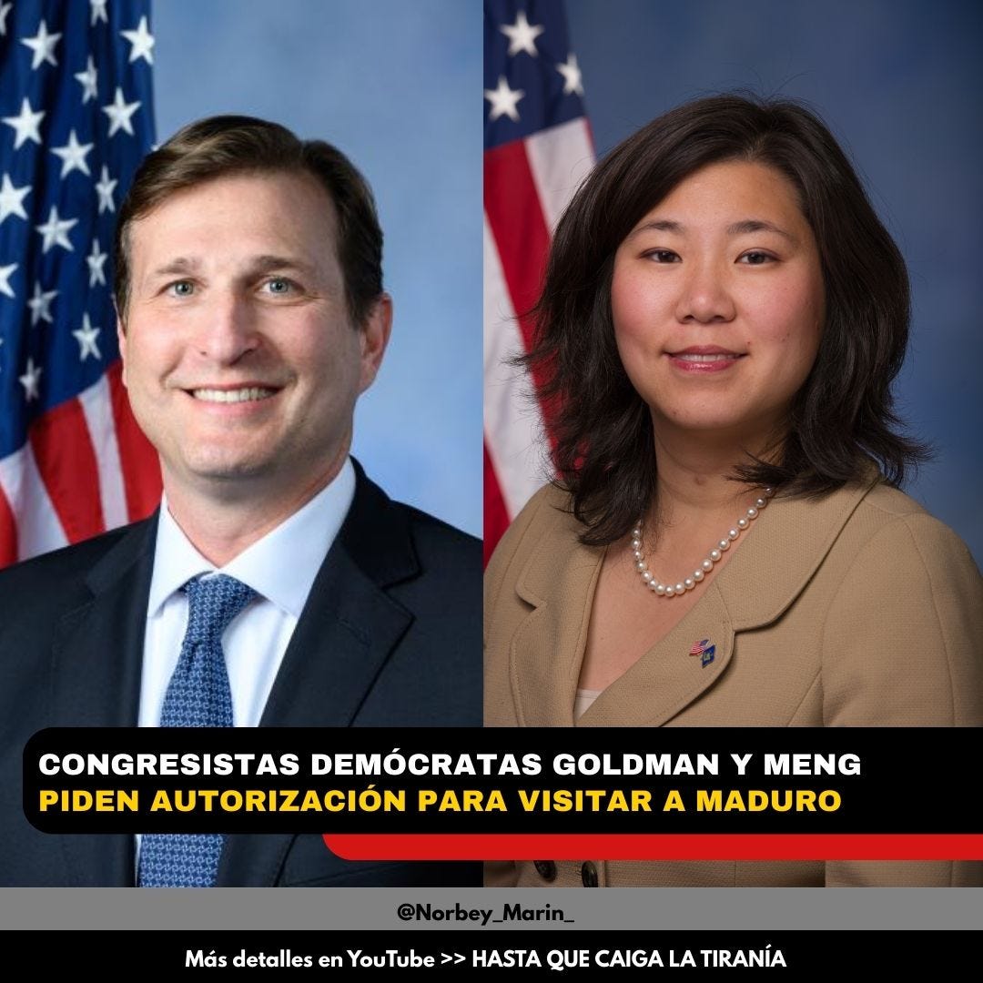 5Mar Los congresistas demócratas Dan Goldman y Grace Meng han solicitado  formalmente autorización para visitar en el Centro de Detención  Metropolitano de Brooklyn a Nicolás Maduro. La solicitud, que se encuentra a