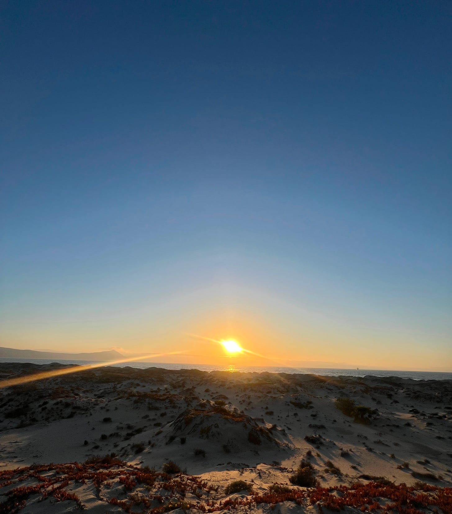 Sunset off coast of Ensenada, Mexico