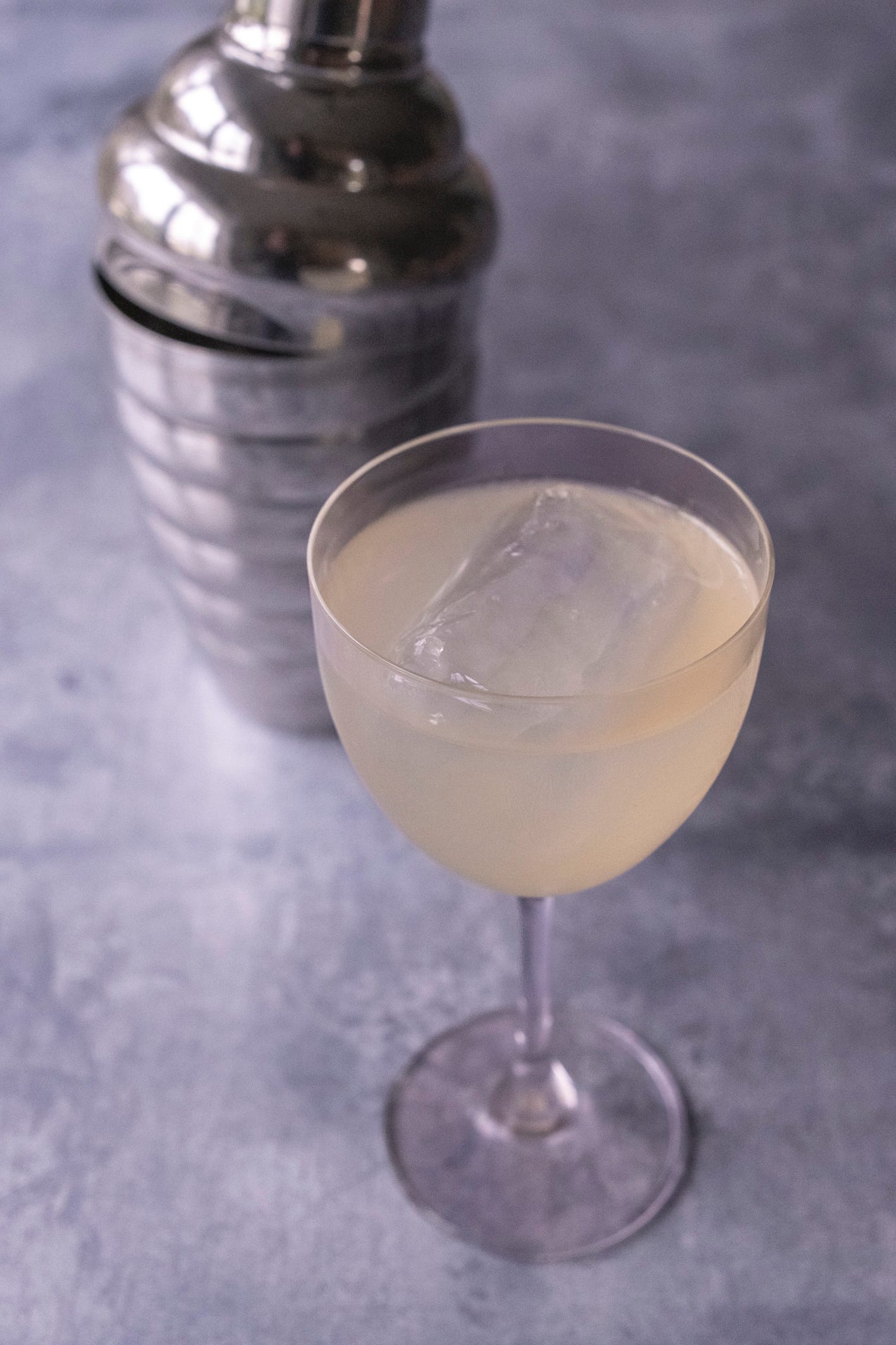 Rhubarb and lovage gimlet