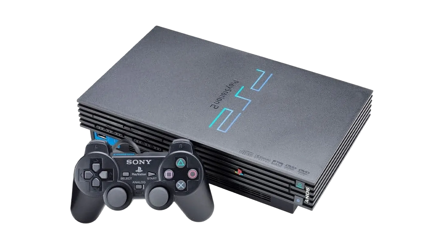 Original PlayStation 2 console and DualShock 2 controller