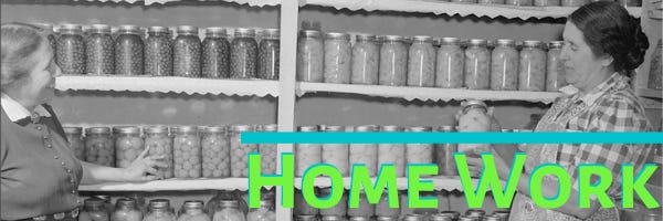 Home Work header: Mrs. Romero shows off her canned food Home Work header: Mrs. Romero shows off her canned food