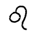 The Leo zodiac glyph. 