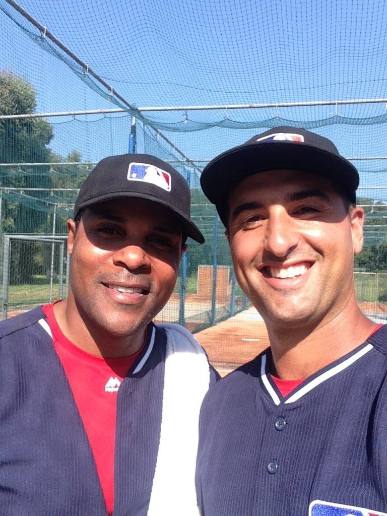 Me and another coach from camp.  Said his name was "Barry Larkin".