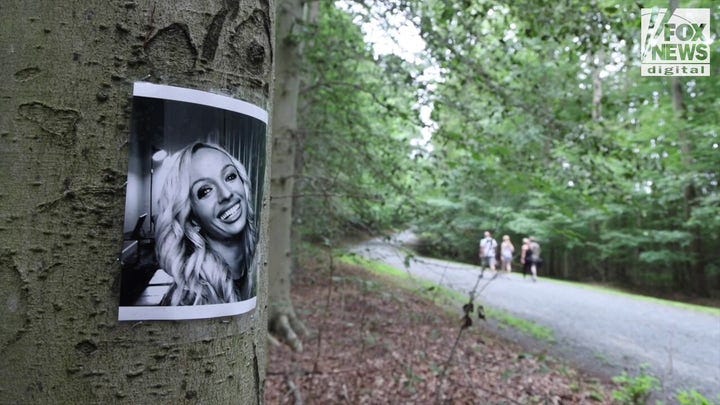 Rachel Morin photos placed along Ma & Pa Trail by family
