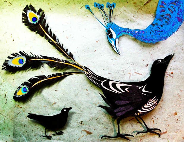 The peacock and the crow story