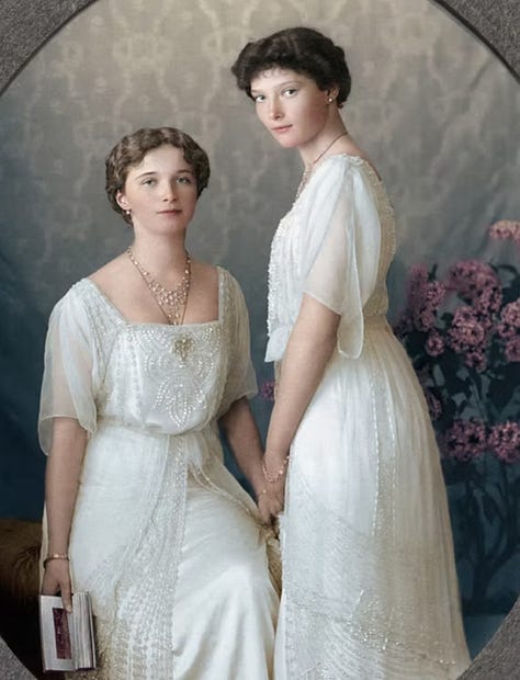 Nicholas II, Alexandra Feodorovna, Olga, Tatiana, Maria, Anastasia, Alexei; the Romonov Family; Romonovs in exile
