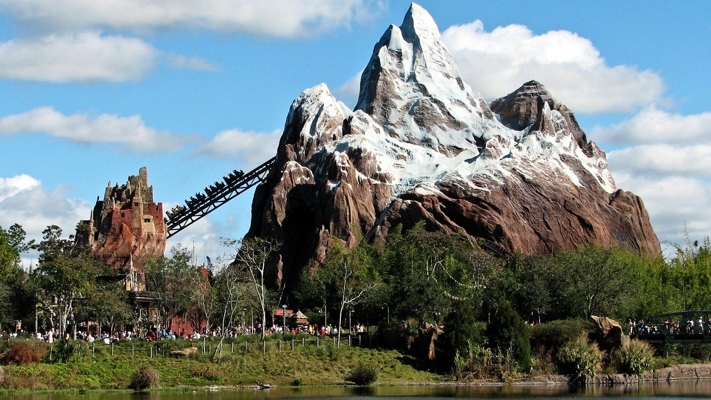 Expedition Everest at Disney's Animal Kingdom in 2008. Image: Benjamin D. Esham via Wikimedia Commons