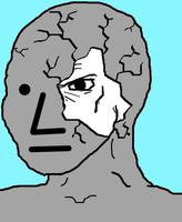 wojak-npc-face-breaking-out-of-skull-thumbnail.jpg - wojak-memes - Meme  Depot