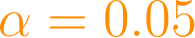 \alpha = 0.05