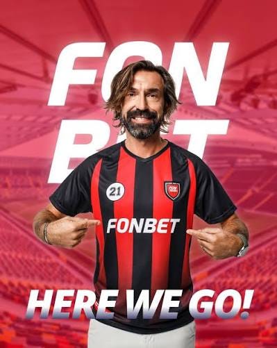 Here we go! Andrea Pirlo joins FONBET, deal signed! #AD